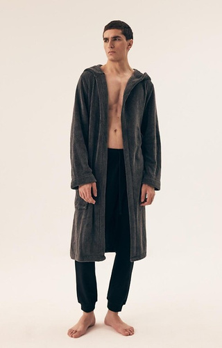 Halat de baie cu glugă pentru bărbați 43012 Mild Henderson – Călduros și moale