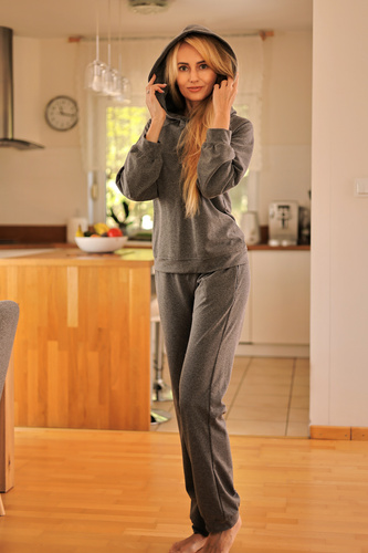 Trening dama Brav Mirale | Set confortabil din bumbac | Producție poloneză - gri