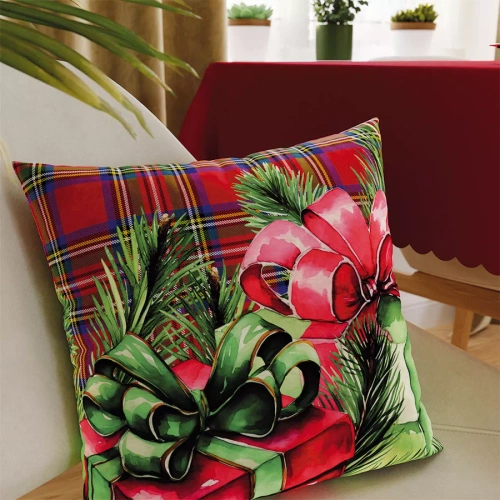 PBN284 Cadouri fata de perna de Craciun Marquisette rosie