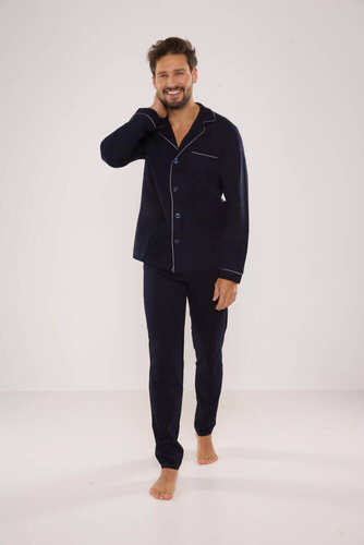 729 Norberto Pijama pentru bărbați De Lafense - albastru marin