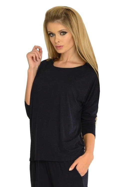 305 Paula Costum de pijama pentru femei - albastru marin