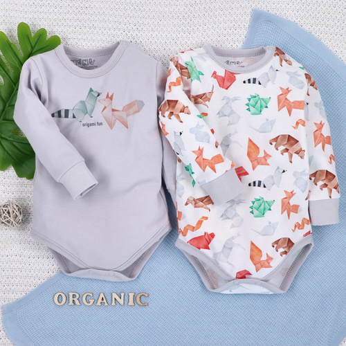ABN-5384 Body Fun Origami din bumbac organic Nini gri