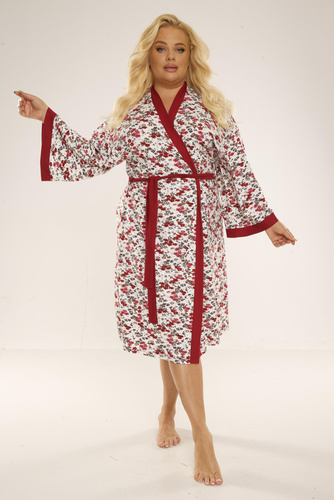 468/473 Mia Halat pentru femei Plus Size Forex - maro