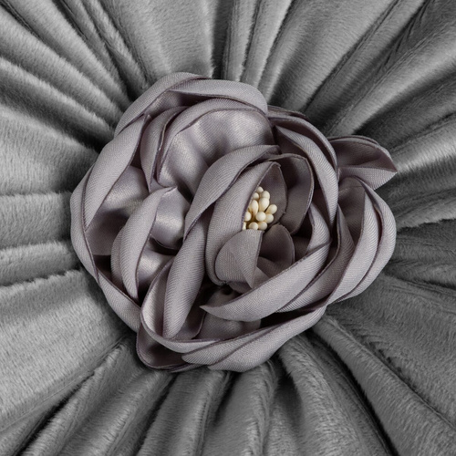 Pernă decorativă Flores Eurofirany floare Ø40 cm silver