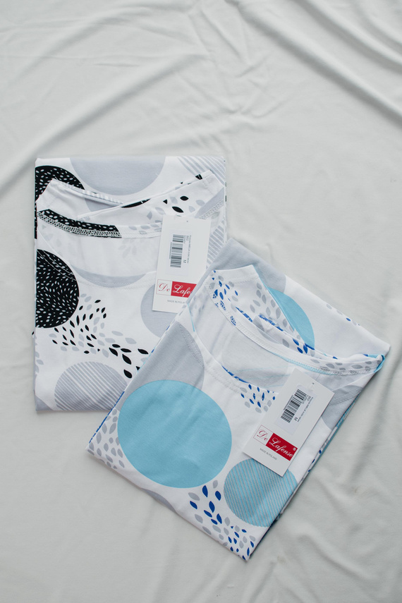 860 Amelia De Lafense cămașă de noapte - mânecă scurtă, viscoză moale - turcoaz