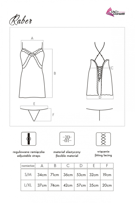 Raber Gold LC 90579 Dwuczęściowy komplet damski LivCo Corsetti Fashion gold 