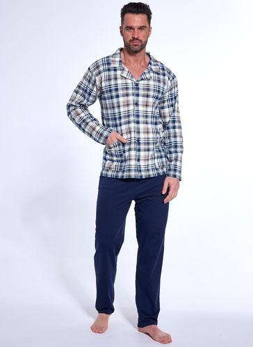 114/77 Pijama bărbați Cornette cu fermoar, bleumarin