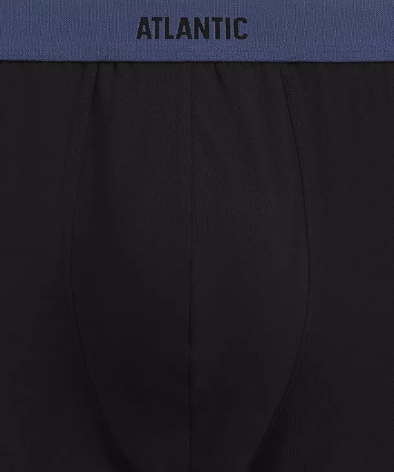Boxeri bărbați Atlantic 3MH-0177 A3 set 3 bucăți negru-denim, bumbac, picior lung