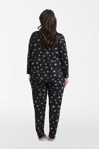 Laponia Pijama de damă cu mânecă lungă, pantaloni lungi Italian Fashion - print