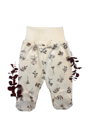 Salopete bebelusi fete Mamatti PD15220 - model frunze, bumbac