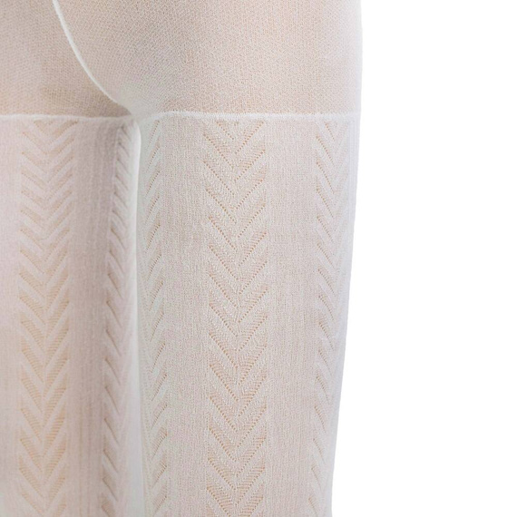 141804 W3 Nicol colanti jacquard - alb