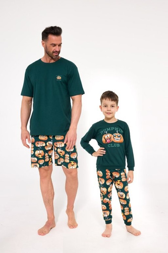 Pijamale băieți Cornette 593/187 966/187 Pumpkin Club 100% bumbac lungă