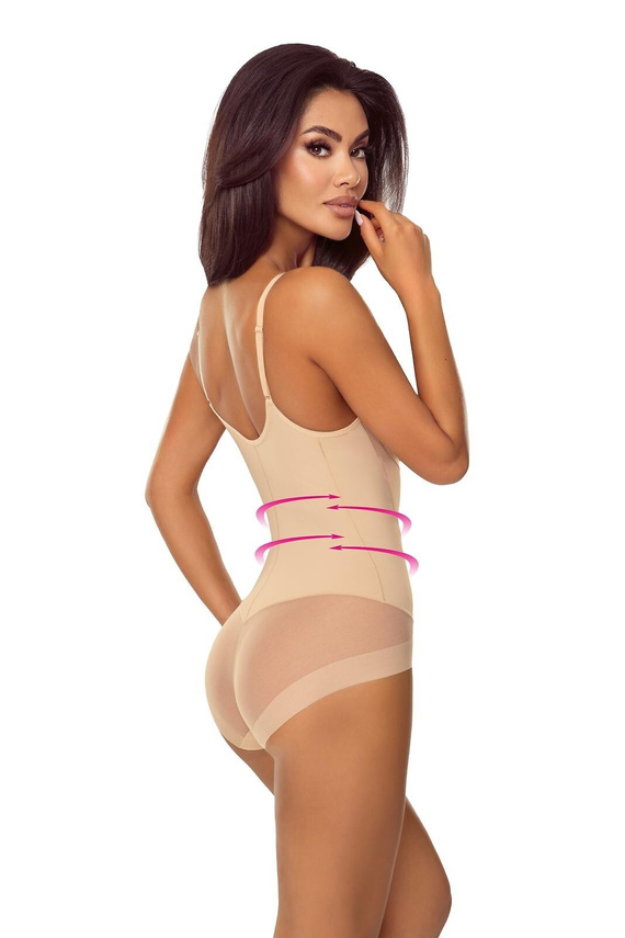 Body 7006 Ofelia Lapinee bej Body modelator sub bust, modelare siluetă