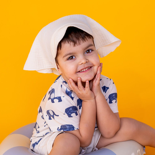 Şapcă de baseball din muselină Elephant Eevi - ecru