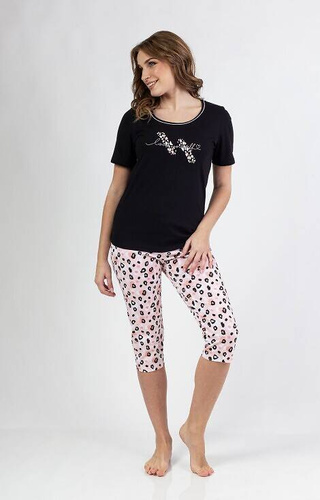 689 Pijama dama Regina - neagra