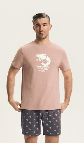 Pijama bărbați Brad 44520 Henderson 100% bumbac, mânecă scurtă