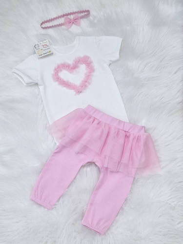 Pantaloni pentru bebelusi Mia Bambarillo, roz