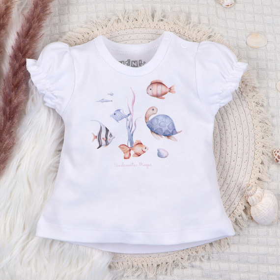 ABN-5483 Tricou pentru bebeluși Underwater World Nini – bumbac organic pentru fete