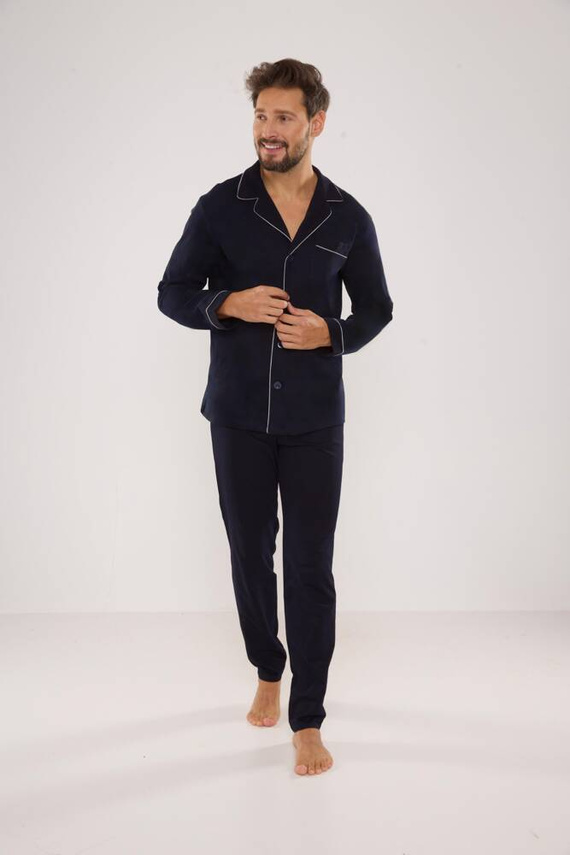 729 Norberto Pijama pentru bărbați De Lafense - albastru marin