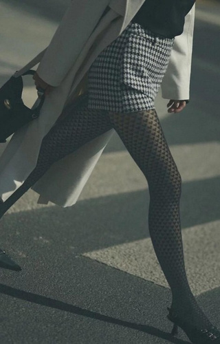 Colanți 1233 Cherie Gabriella 60 denier negri – model cu inimă, 3D