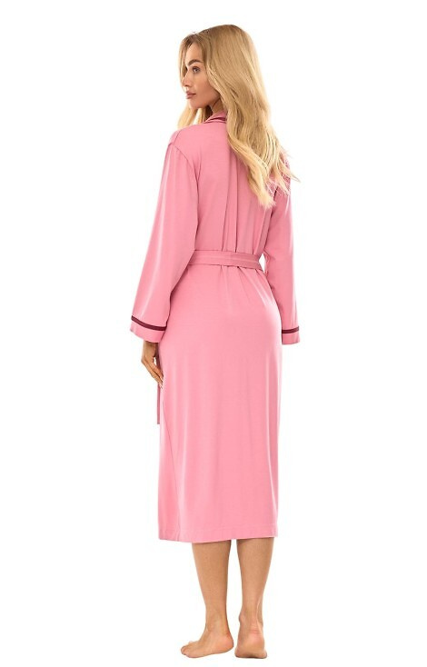 2506 Rochie lungă de viscoză pentru femei L&L roz - ușoară, respirabilă