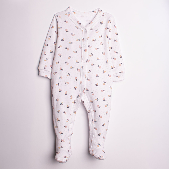 220031 Salopetă bebe Nicol bumbac 100% flori cu botoșei