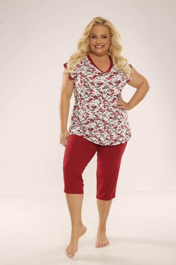 489/491 Mia Pijama pentru femei Plus Size Forex - roșu