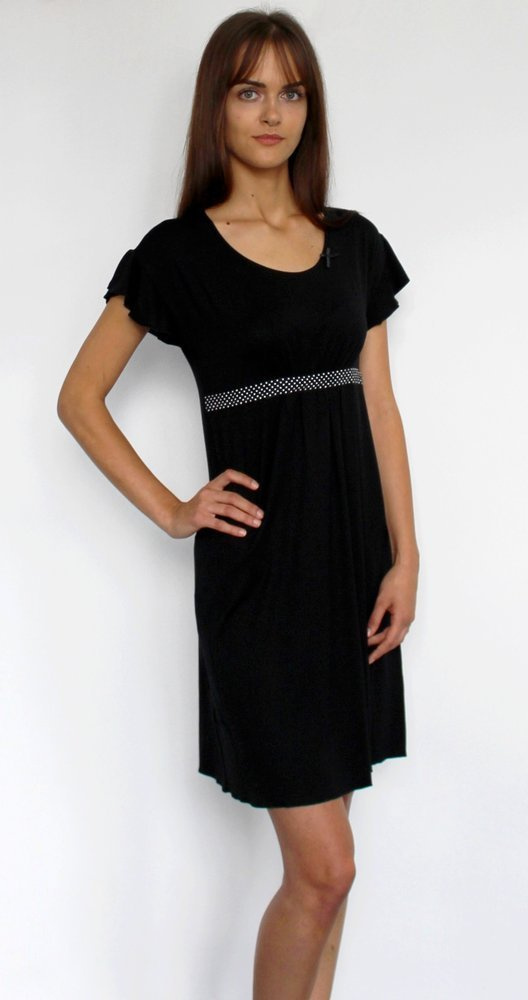 419 Julie Forex cămașă de noapte - negru