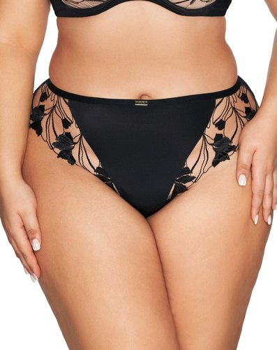 2117/B Chiloți cu bretele Ava pentru femei - negru