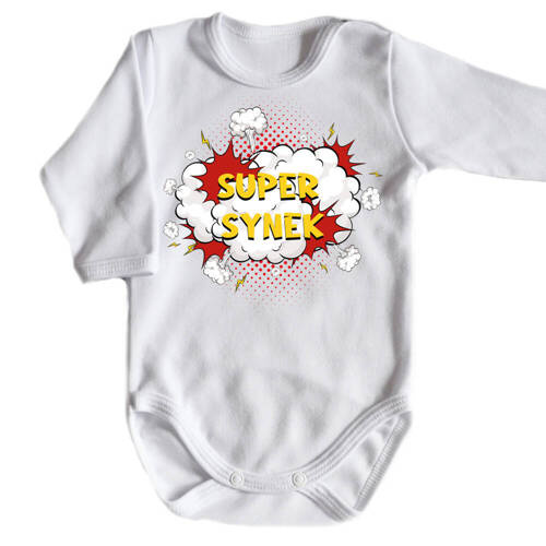 Body cu mânecă lungă „SUPER SYN” Moocha alb ver2