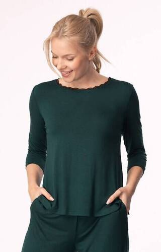 Tricou de pijama Margot 3/4 Mix&Match Mefemi - verde