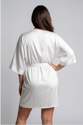 Unikat Beja halat satin ecru ușor elegant confort zilnic