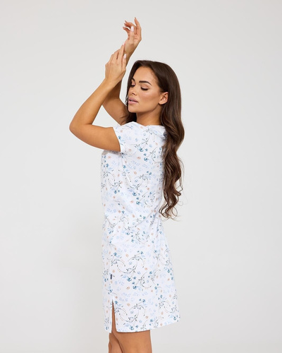 Cornette 167/350 Florence cămașă de noapte albă 100% bumbac