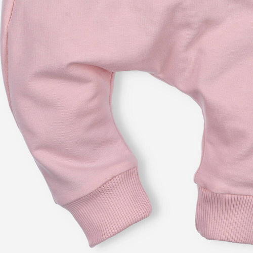 ABN-4517/PUR Pantaloni de trening Nini din bumbac organic, roz pudrat