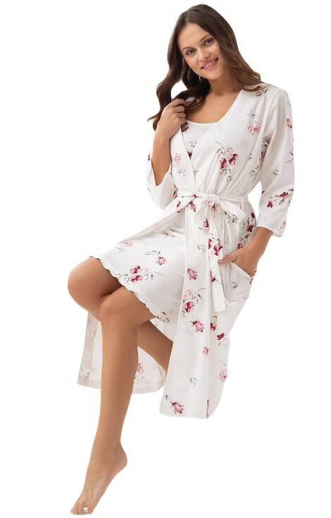 Halat de baie pentru femei 376 Luna - ecru