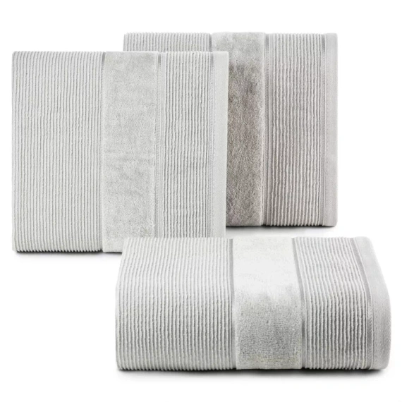 Set de prosoape Emma Eurofirany argintiu 3 piese 30x50 50x90 70x140 500 g/m²