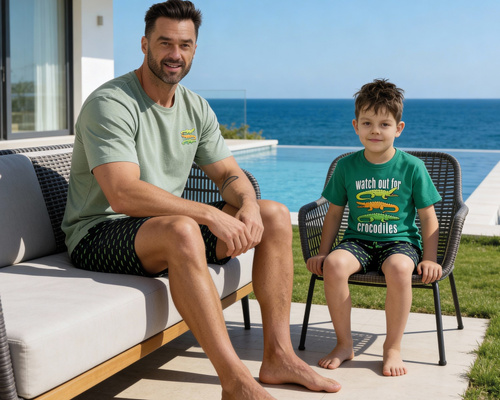 Pijama băieți Cornette Young Boy 790/125 Crocodiles, 100% bumbac