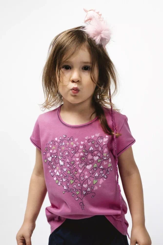 Ontega Pijama pentru fete Italian Fashion - amarant/ albastru închis