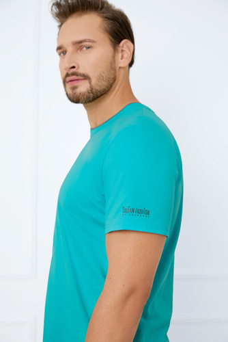 Krystian Pijama cu mânecă scurtă pentru bărbați, pantaloni scurți Italian Fashion - turcoaz