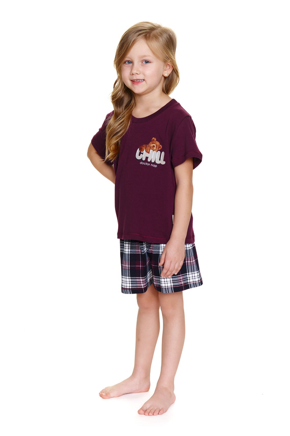 7202 "Chill" Pijamale pentru copii unisex Doctor Nap - visiniu