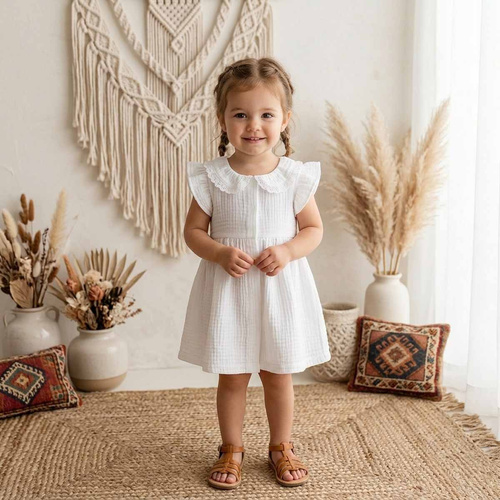 Nicol 224245 Rochie din mușelin pentru fete 100% bumbac pentru vară