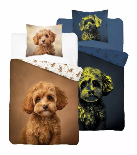 5421 O lenjerie de pat din bumbac Rudy Piesek care strălucește în întuneric Detexpol