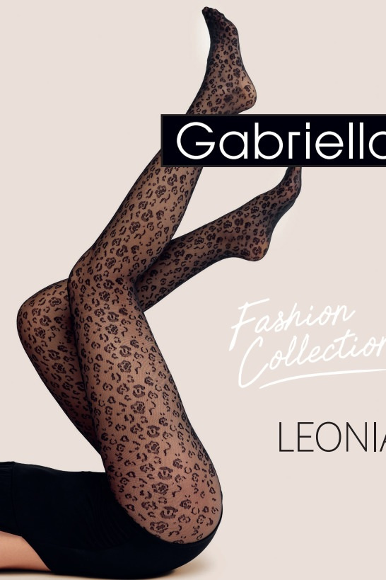 Dres Gabriella Leonia 20 den leopard – fin, transparent, modern