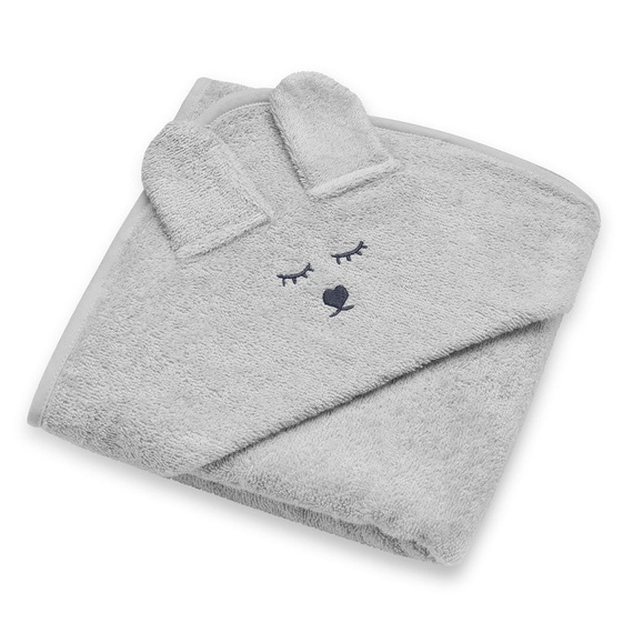 Prosop din bambus Yosoy cu urechi - gri