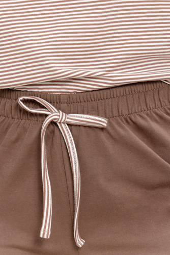 Pijamale damă Taro Norella 3642 bumbac, lungă, cu dungi, 95% bumbac