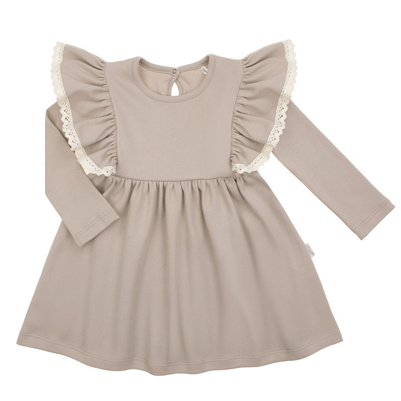 212169 Rochie fetiță Tola Nicol – 100% bumbac, mâneci lungi, volane, producție poloneză