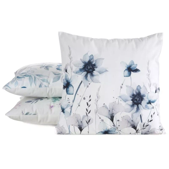 Față pernă 45x45 Mink 37 Eurofirany catifea flori decorativă