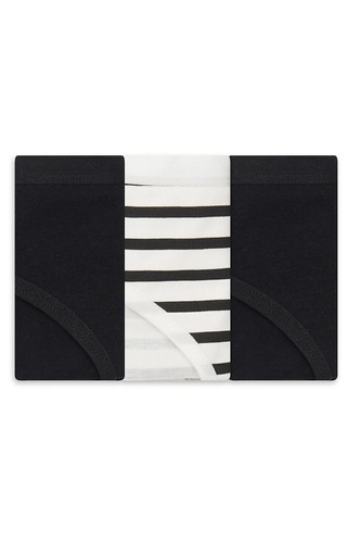 36508-K084 Henderson, slip de bikini negru din bumbac pentru femei, set de 3 buc.