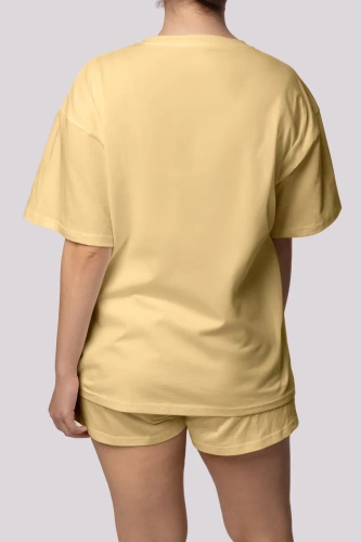 Bliss mânecă scurtă Pijamale de damă Mona galben