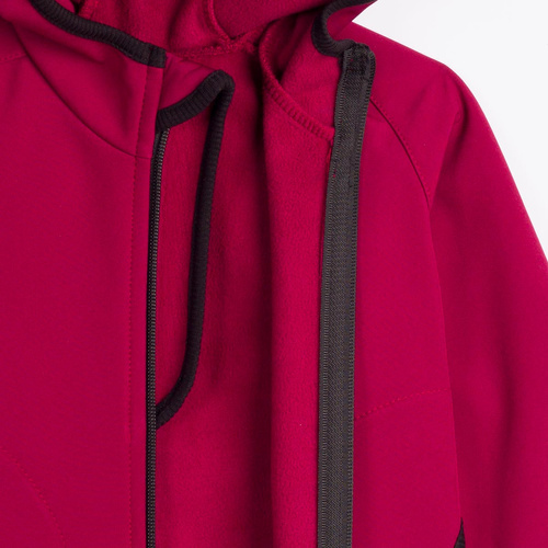 229002 Nicol Geacă softshell pentru fete cu glugă, polar, reflectorizantă - bordo